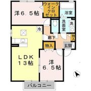 セジュール輪の間取り画像