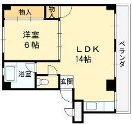 旭ヶ丘コーポラス東棟の間取り画像