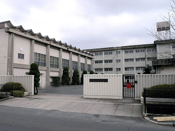 近くの八尾市立南高安中学校まで574m（徒歩8分）