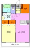 アムールD棟の間取り画像