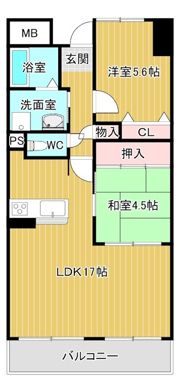プロスべール高安の間取り画像
