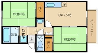 ハイツ末広の間取り画像