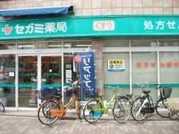 近くのセガミ薬局南巽店まで286m（徒歩4分）