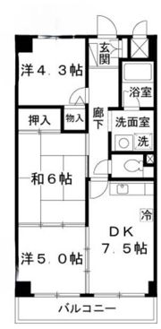 ブランシェ高安の間取り画像