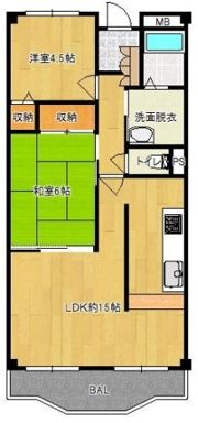 ベルドミール桜ヶ丘の間取り画像