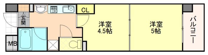 エスリード八尾北本町の間取り画像