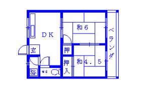 大北ハイツの間取り画像
