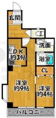 ライオンズマンション八尾第2の間取り画像