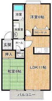 新栄プロパティ恩智III 旧パークハイツたつみの間取り画像