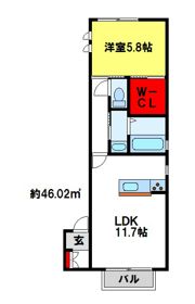 シャーメゾン二日市中央の間取り画像