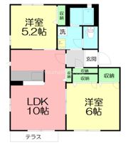 メゾンソレイユBの間取り画像