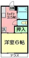 常楽ハイツ1の間取り画像