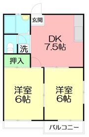 常楽ハイツ3の間取り画像