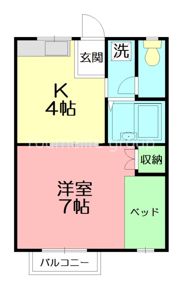 コーポウィングスの間取り画像