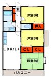シャトレ弐番館の間取り画像
