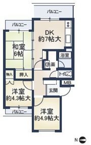 メゾン芝花の間取り画像