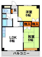 いずみハイツ太宰府の間取り画像