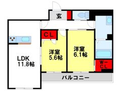 カーサドマーニ宰都IIの間取り画像
