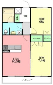 ヨコハマベルフラッツNORTH＆SOUTHの間取り画像