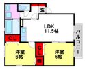 クローバーハイツ杉塚の間取り画像