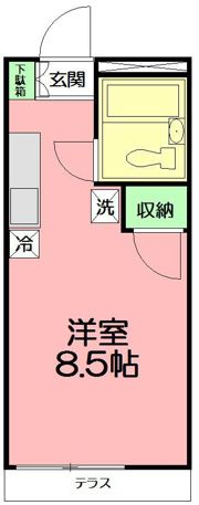 山仁ハイツの間取り画像