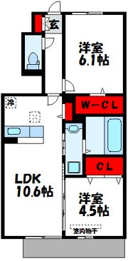 アムールオーブの間取り画像