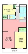 サニーレジデンス平塚Iの間取り画像