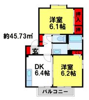 ヴィルヌーブ大佐野の間取り画像