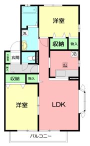 HG宮谷C棟の間取り画像