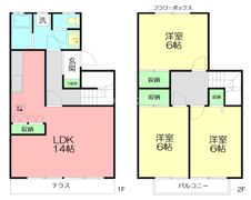 ビューパレス Aの間取り画像