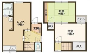 都塚貸家の間取り画像