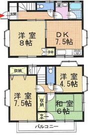 米山貸家Bの間取り画像