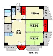 ハンリーラ円入の間取り画像