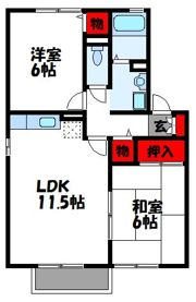 セジュール花見東Iの間取り画像