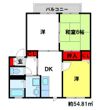 カサヴェルデ天拝の間取り画像