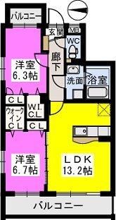 クレールブランの間取り画像
