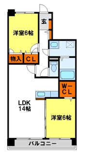 スカイシャトレ二日市の間取り画像
