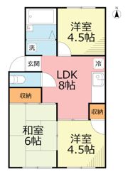 メゾン大井Bの間取り画像
