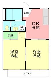プランドール若林の間取り画像