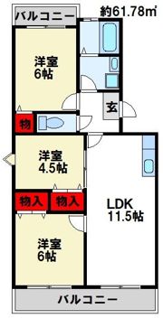 コンフォールカヤノの間取り画像