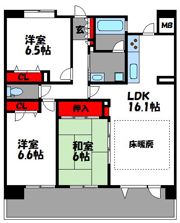アンピール千早駅前通りの間取り画像