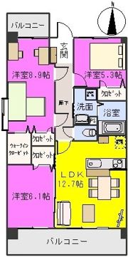 ステラコンソート二日市南の間取り画像