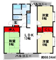 プロシード二日市南の間取り画像
