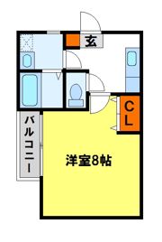 クレフラスト二日市北Aの間取り画像