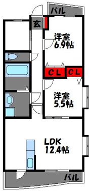リヴェール和白丘の間取り画像