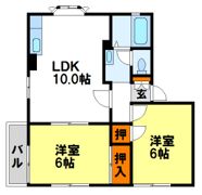 コーポウォームライフの間取り画像