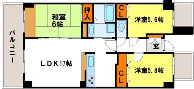 東峰マンション湯町の間取り画像