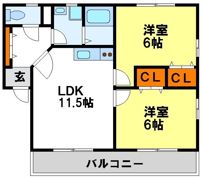 ハーモニーKハウスFukuyu二日市西の間取り画像