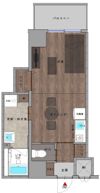 The Glade Residence West（旧アクエルの間取り画像