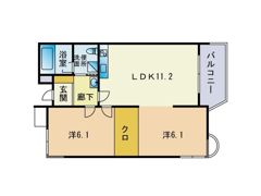 エバシオン平尾の間取り画像